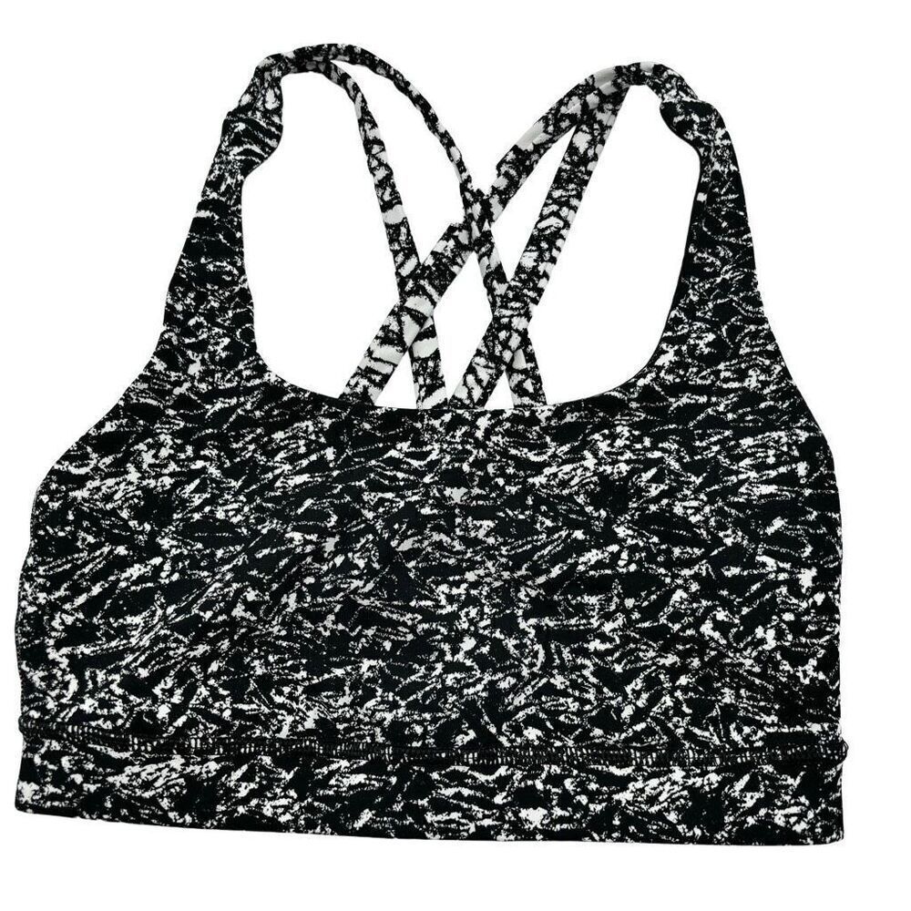 Lululemon Energy Bra Medium‎ Support Black/White Size 4